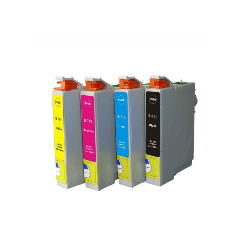 Pack 4 Tinteiros Epson T0711-T0714 Compatível