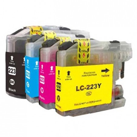 Conjunto 4 tinteiros Brother LC223/LC221 compatíveis